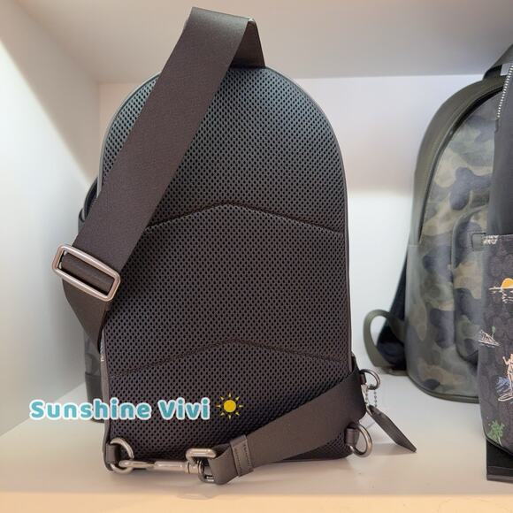 NWT Coach Waistpack Signature Canvas Surf Print CBJ12 Charcoal Multi - Picture 3 of 8